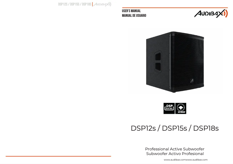 Page 1 of the manual User Manual Audibax DSP12s