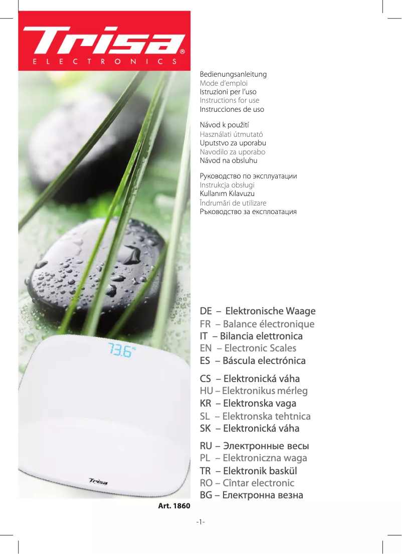 Page 1 de la notice Manuel utilisateur Trisa 1860
