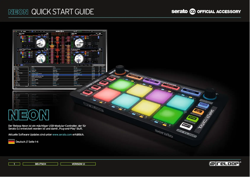 Page n°1 - Manuel utilisateur Reloop NEON