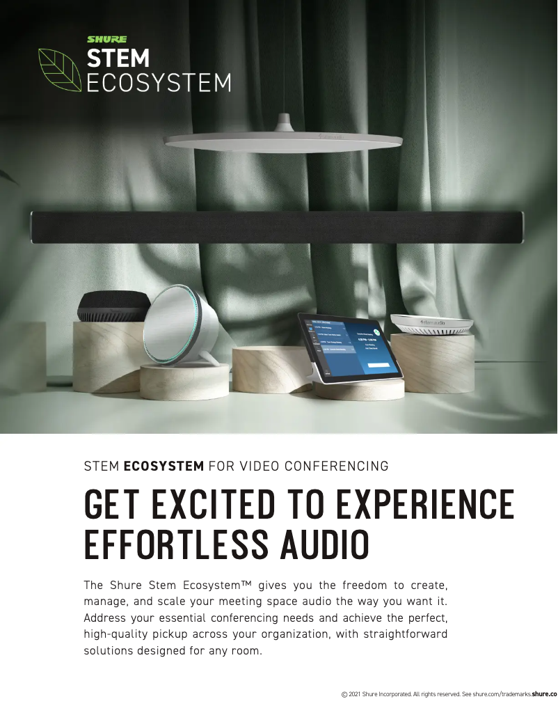 Page n°1 - Fiche technique Shure Stem Wall