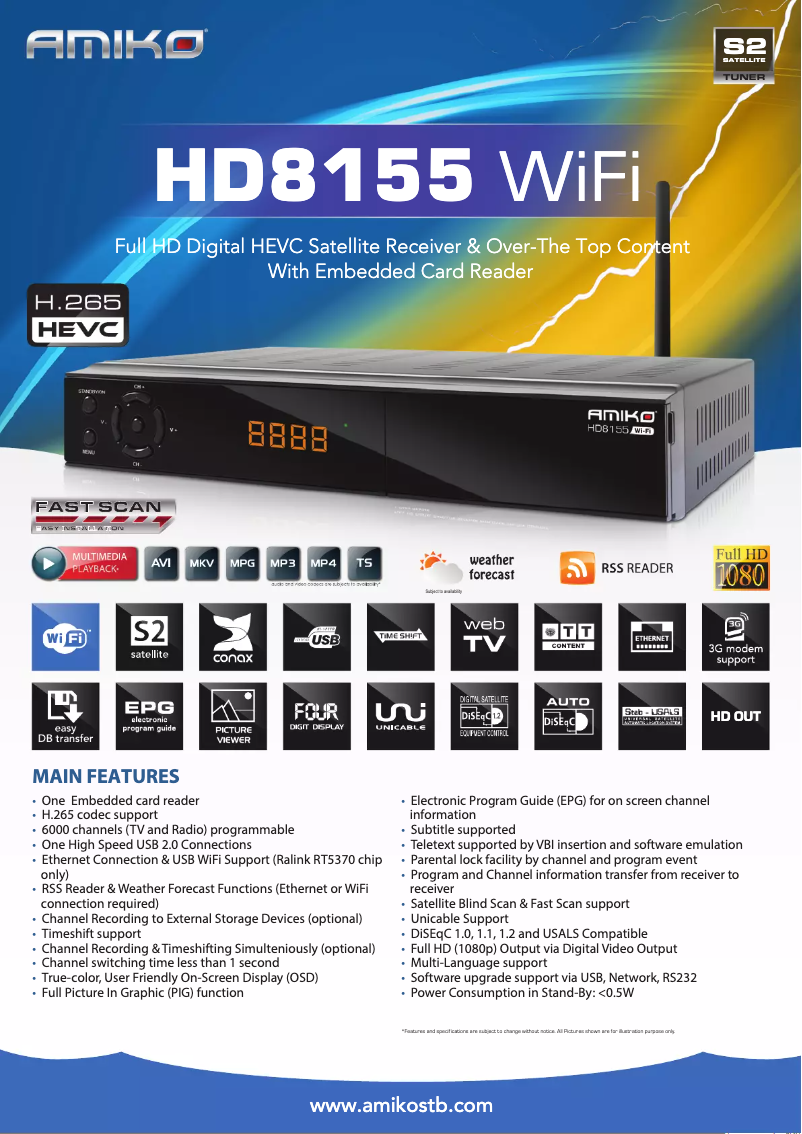 Image de la première page du manuel de l'appareil HD8155 Wifi