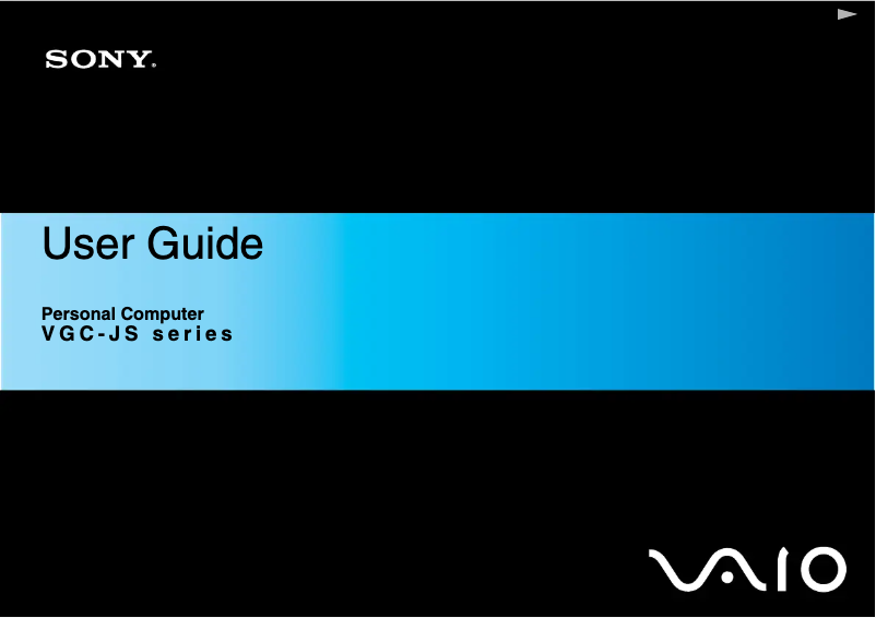 Page n°1 - Manuel utilisateur Sony Vaio VGC-JS155