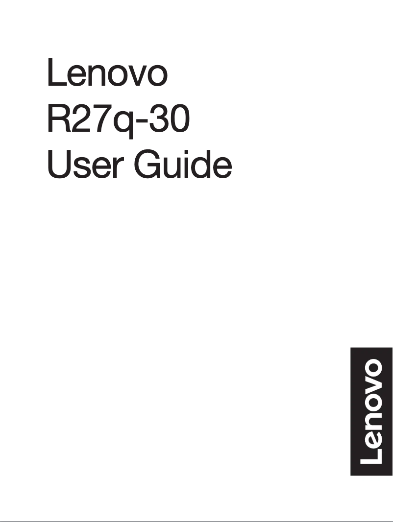 Page n°1 - Manuel utilisateur Lenovo Legion R27q-30