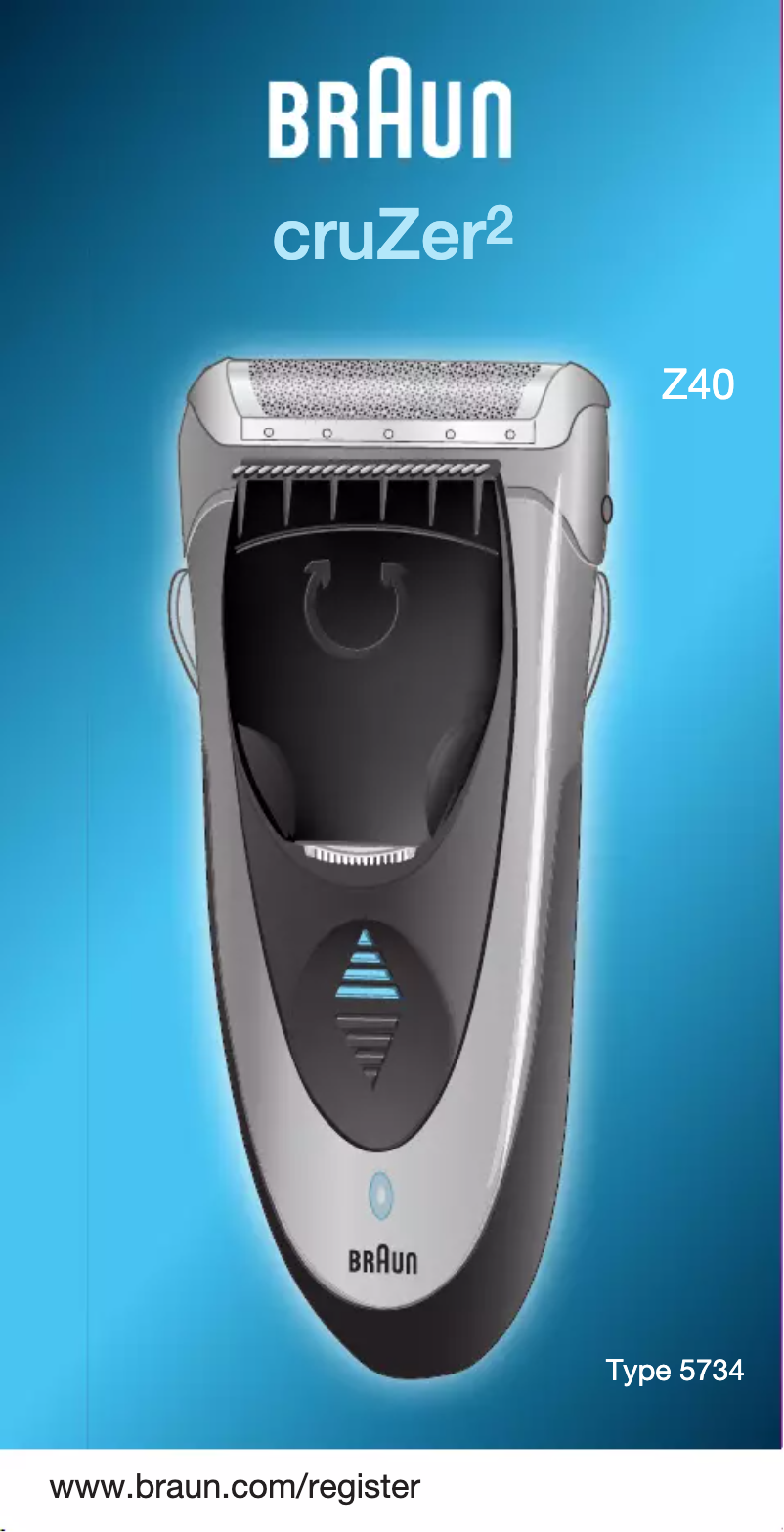 Page 1 de la notice Manuel utilisateur Braun Cruzer 2