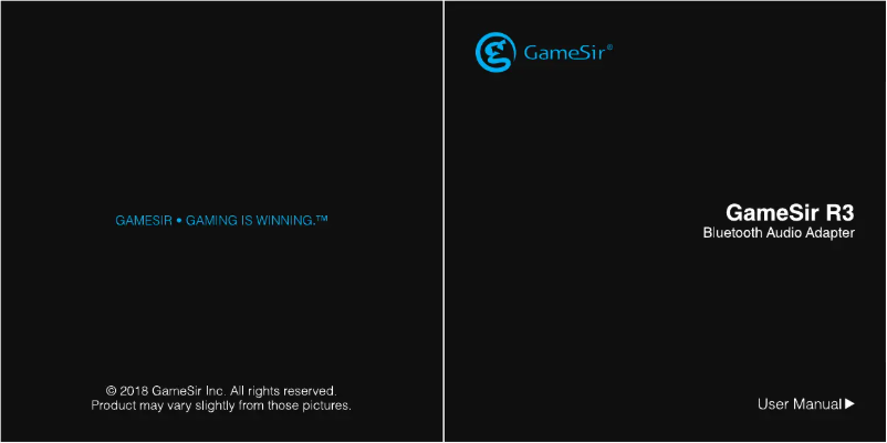 Page 1 de la notice Manuel utilisateur Gamesir R3