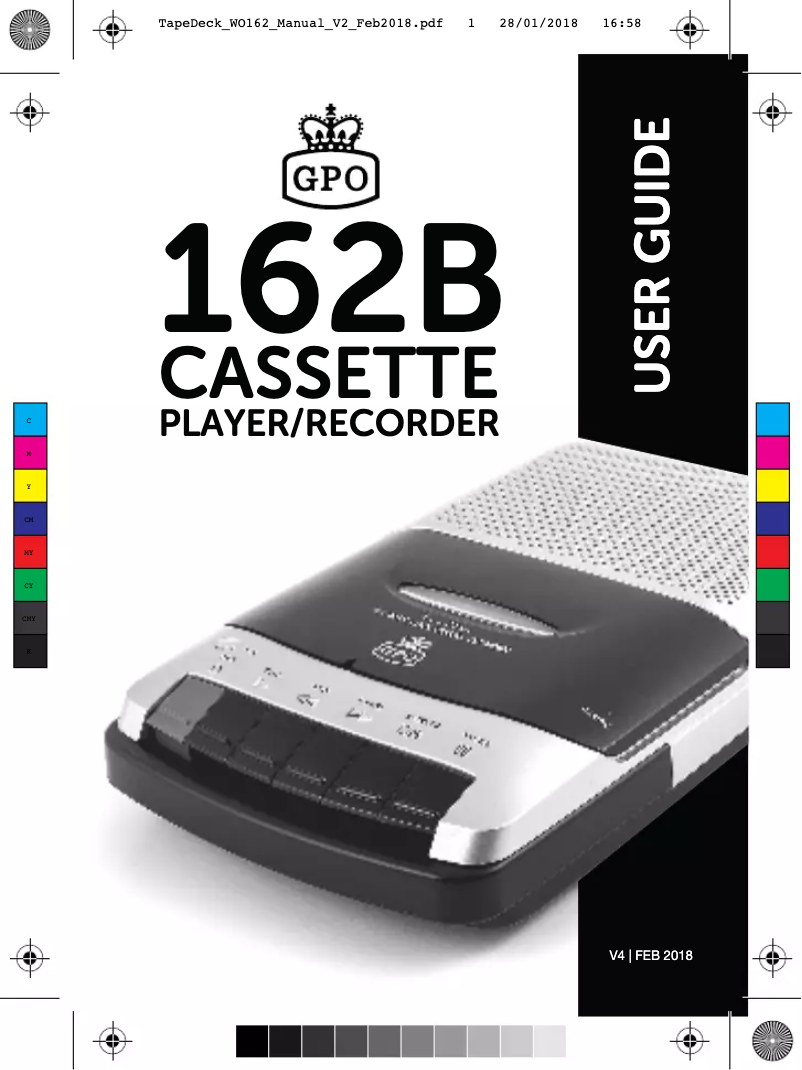 Page 1 de la notice Manuel utilisateur GPO W0162B