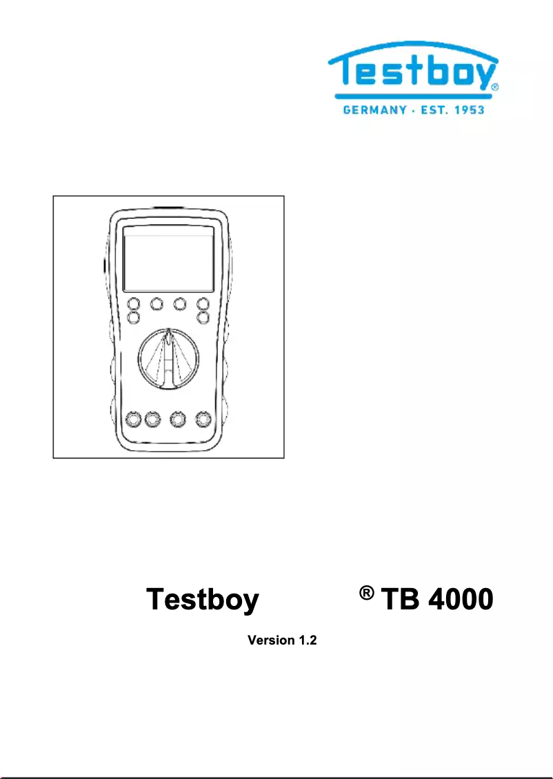 Image de la première page du manuel de l'appareil TB 4000