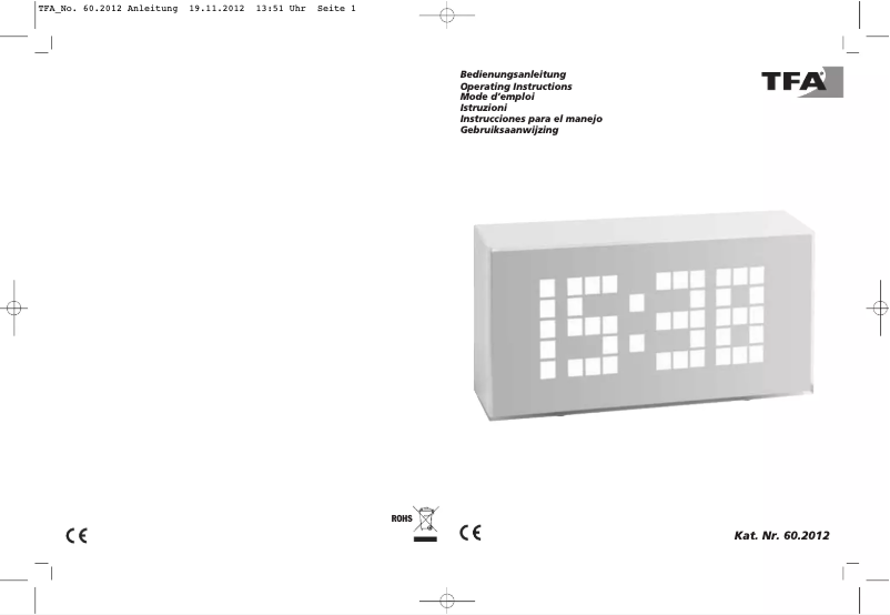 Image de la première page du manuel de l'appareil 60.2012