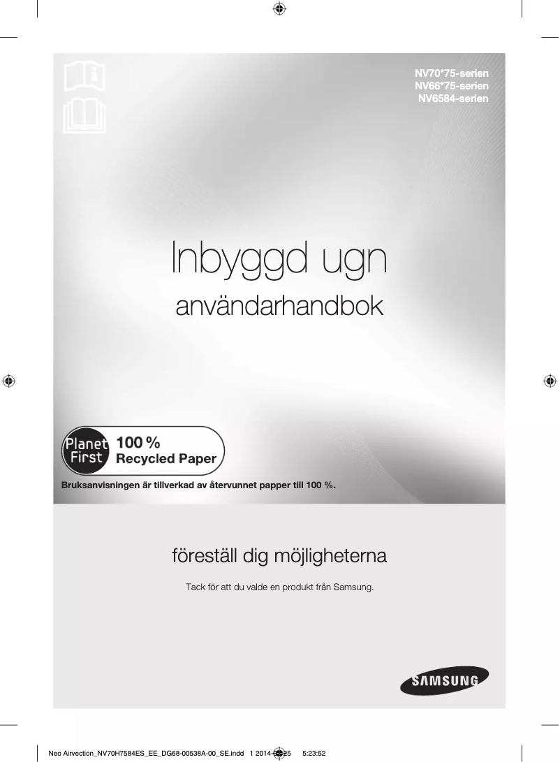 Page n°1 - Manuel utilisateur Samsung NV70H7584ES