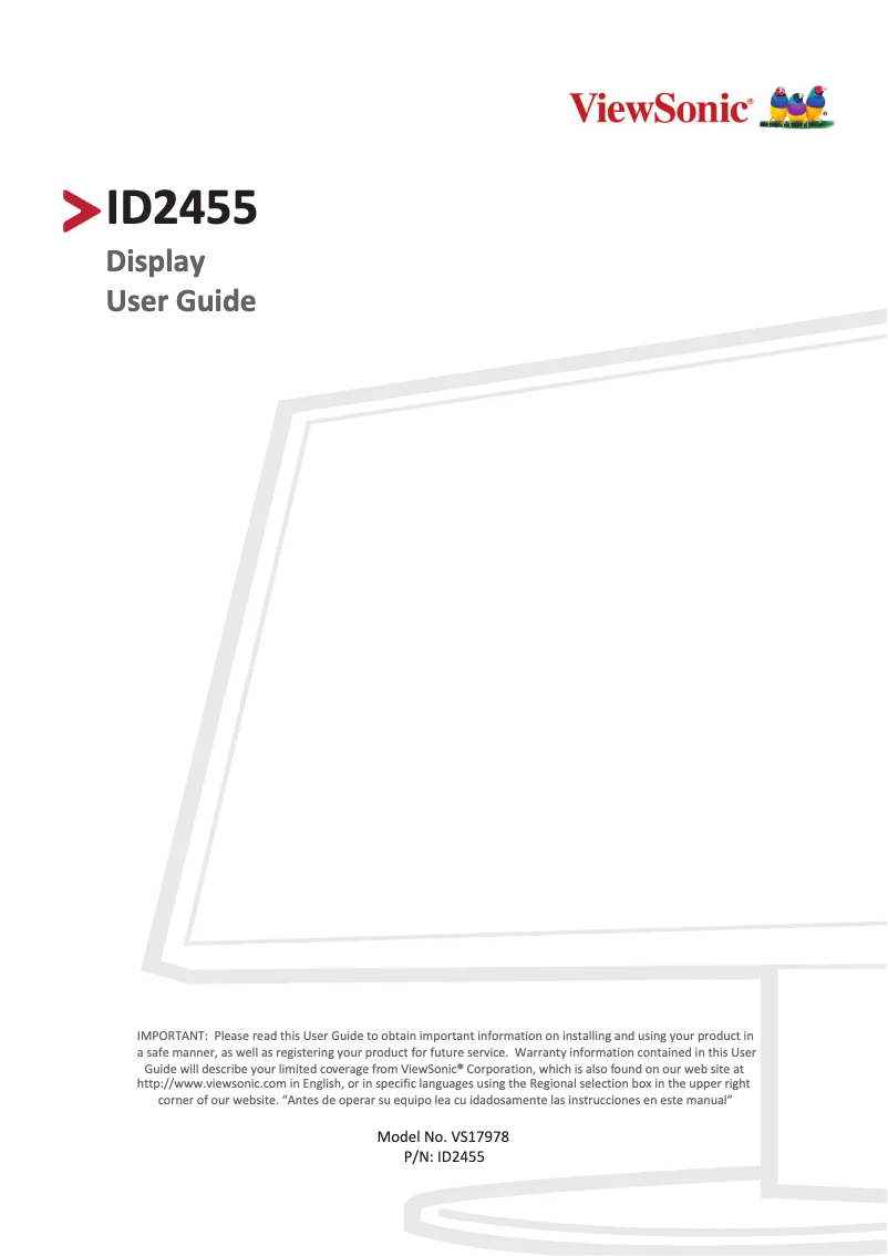 Image de la première page du manuel de l'appareil ID2455