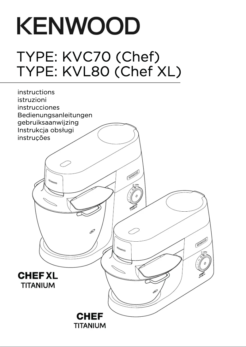 Page 1 de la notice Manuel utilisateur Kenwood Chef Titanium KVC7300S
