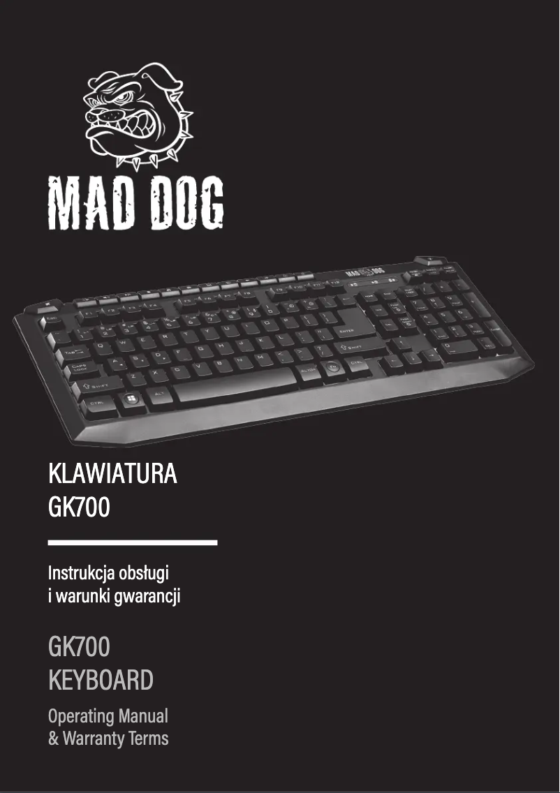 Page 1 de la notice Manuel utilisateur Mad Dog GK700