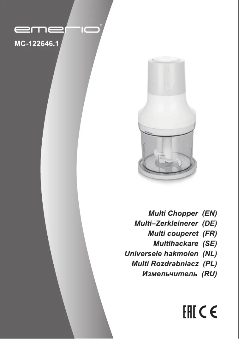 Page 1 de la notice Manuel utilisateur Emerio MC-122646.1