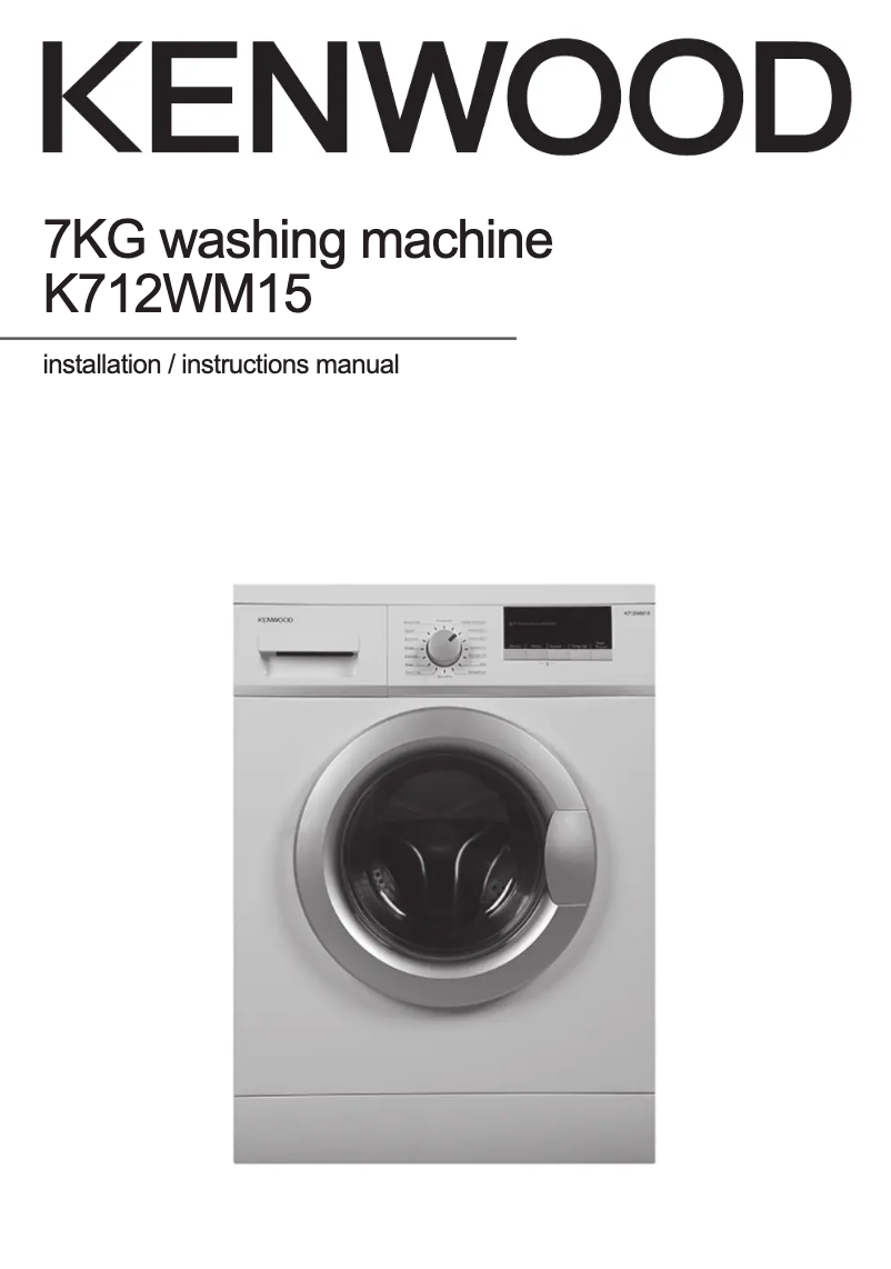 Page n°1 - Manuel utilisateur Kenwood K712WM15