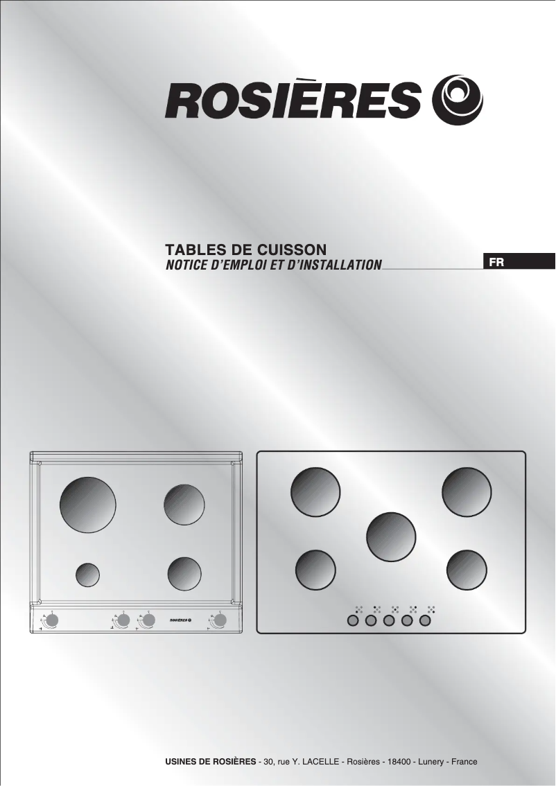 Page n°1 - Manuel utilisateur Rosieres RTF 40 SE IN