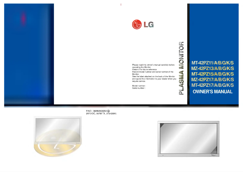 Image de la première page du manuel de l'appareil MT-42PZ15S