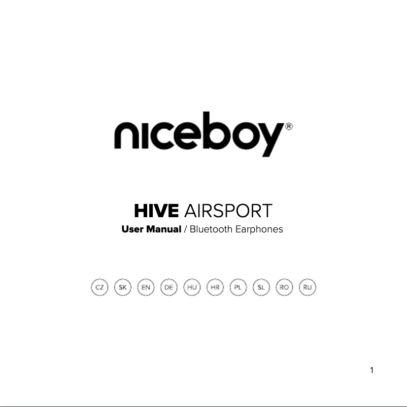 Image de la première page du manuel de l'appareil HIVE Airsport