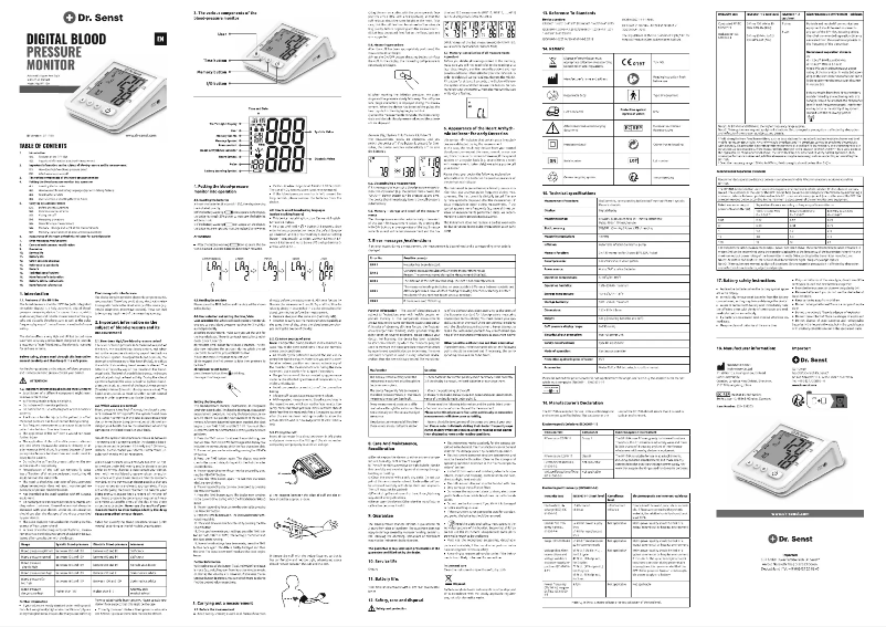 Page 1 de la notice Manuel utilisateur Dr. Senst BP118A
