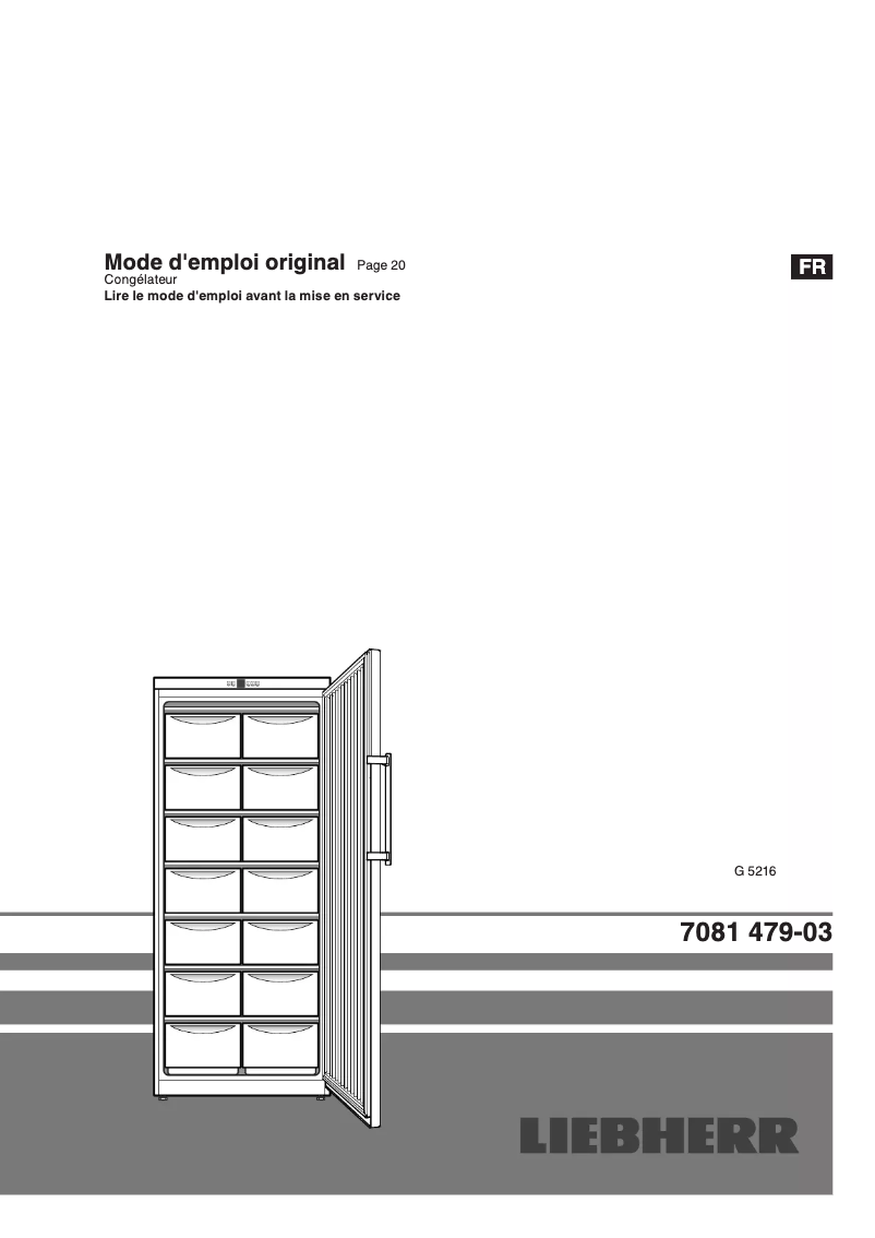 Page 1 de la notice Manuel utilisateur Liebherr G 5216