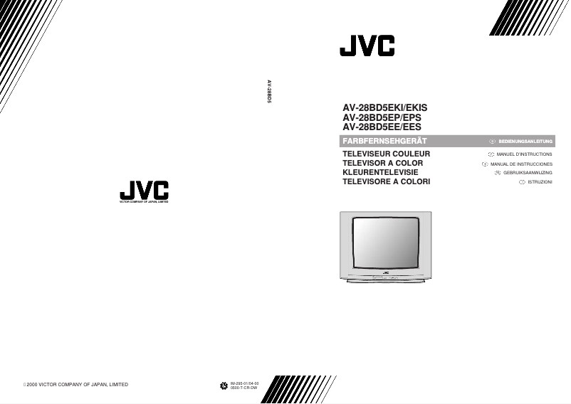 Page 1 de la notice Manuel utilisateur JVC AV-21BD5