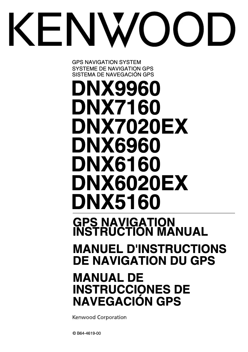 Page 1 de la notice Mode d'emploi Kenwood DNX6020EX