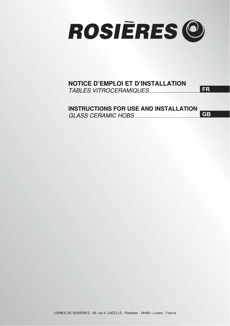 Image de la première page du manuel de l'appareil RVEF 74 IN