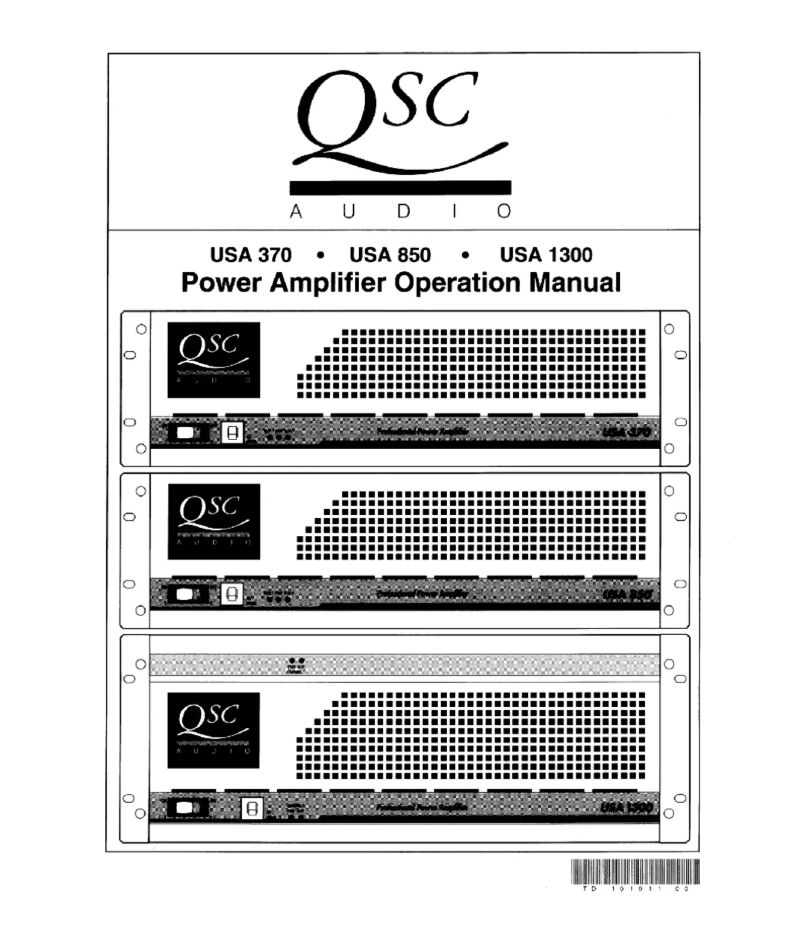 Page n°1 - Manuel utilisateur QSC USA 370