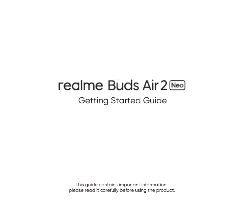 Image de la première page du manuel de l'appareil Buds Air 2 Neo