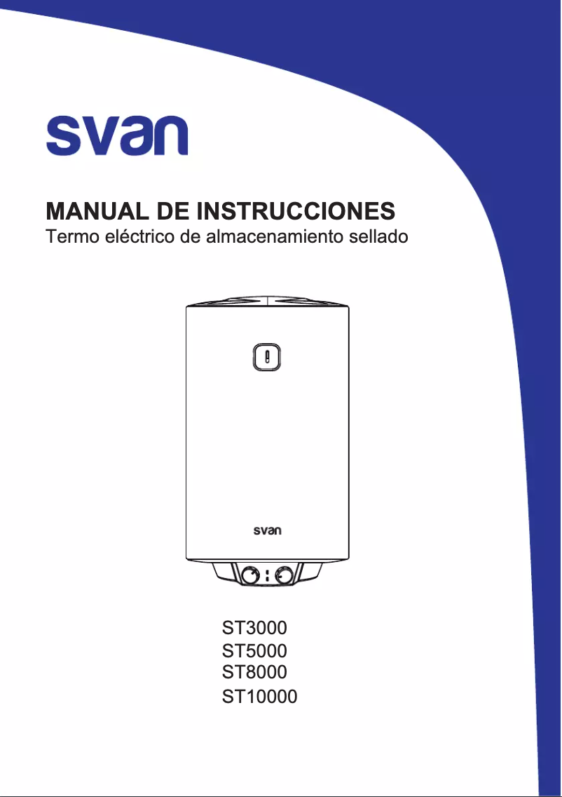 Page 1 de la notice Manuel utilisateur SVAN ST5000
