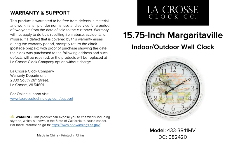 Image de la première page du manuel de l'appareil 433-3841MV