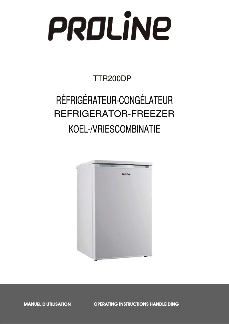 Page n°1 - Manuel utilisateur Proline TTR200DP