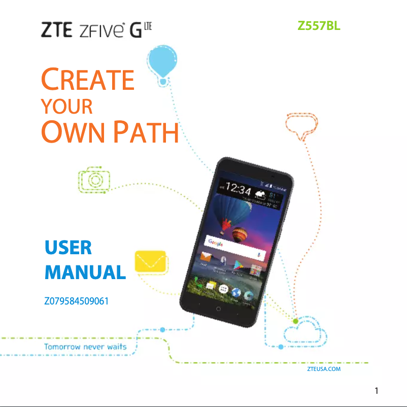 Page 1 de la notice Manuel utilisateur ZTE ZFive G LTE