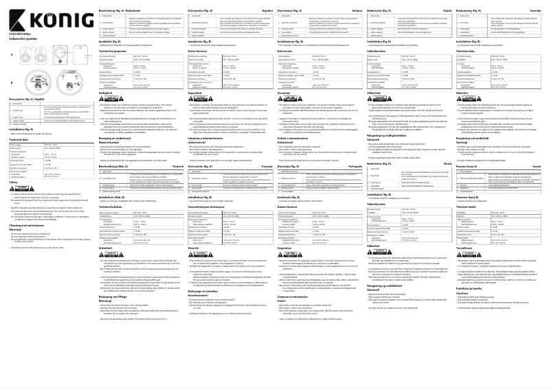 Página 1 del manual Manual de usuario Konig CS21SPS100WH