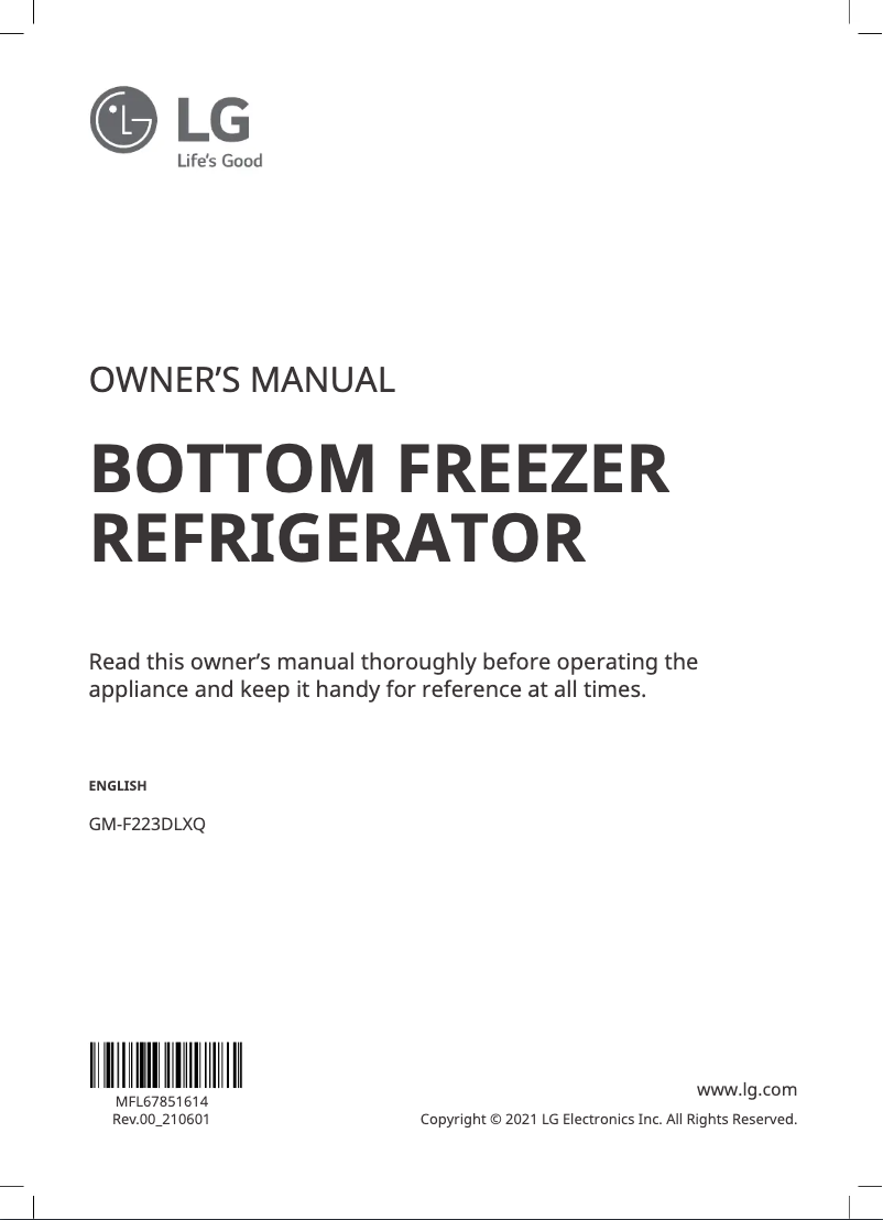 Página 1 del manual Manual de usuario LG GM-F223DLXQ