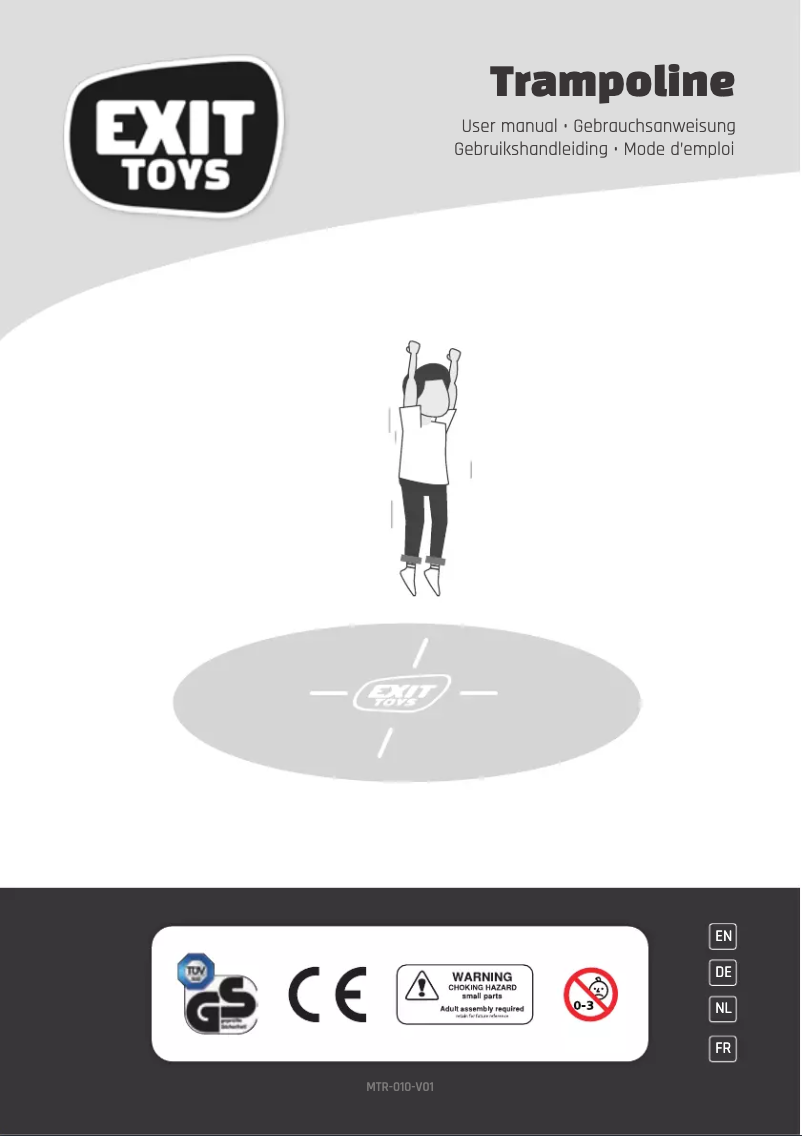 Page 1 de la notice Manuel utilisateur Exit Toys MTR-010-V01