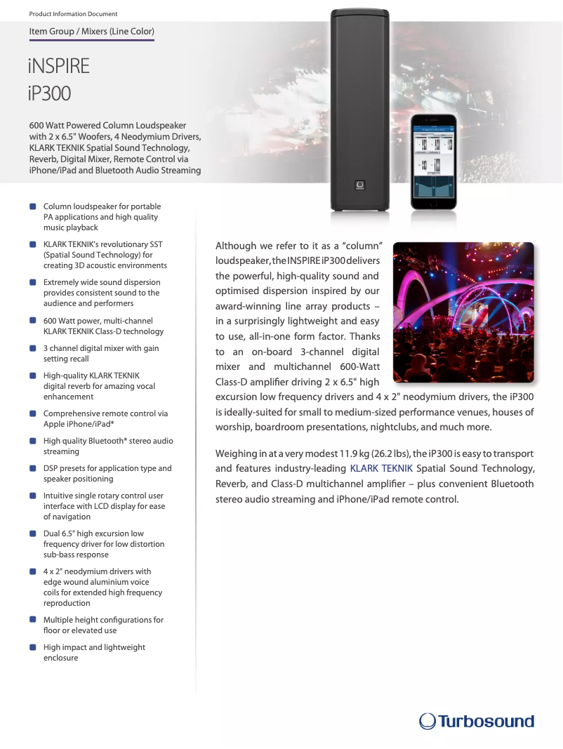 Imagen de la primera página del manual del dispositivo iNSPIRE iP300
