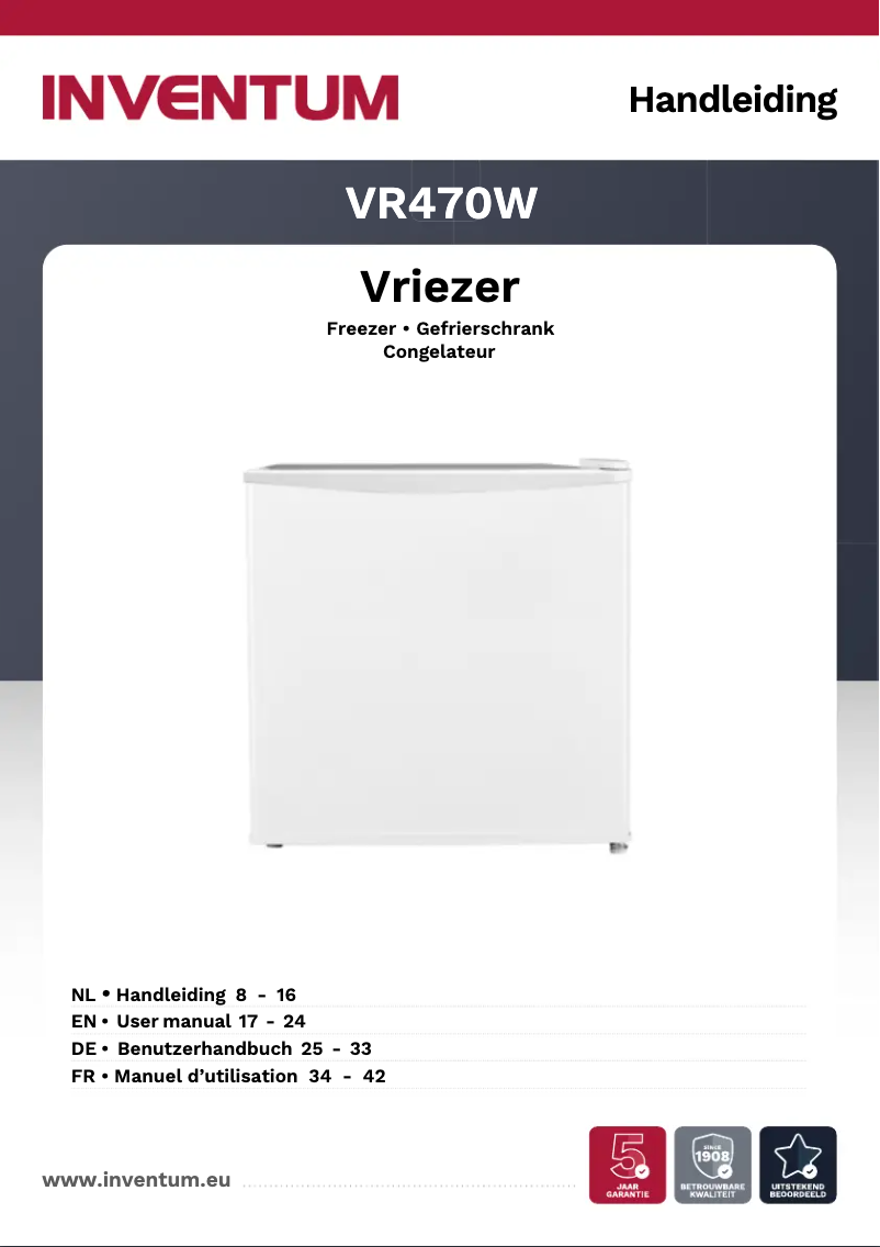 Page n°1 - Manuel utilisateur Inventum VR470W