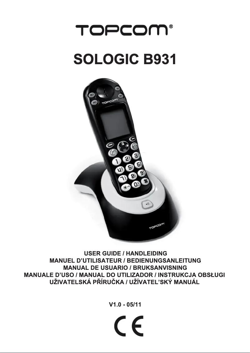 Página 1 del manual Manual de usuario Topcom Sologic B931