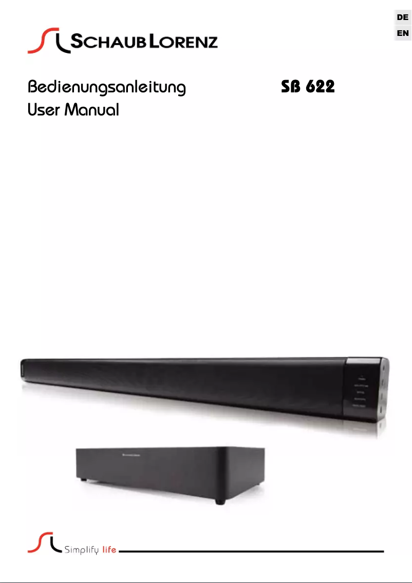 Image de la première page du manuel de l'appareil SB 622