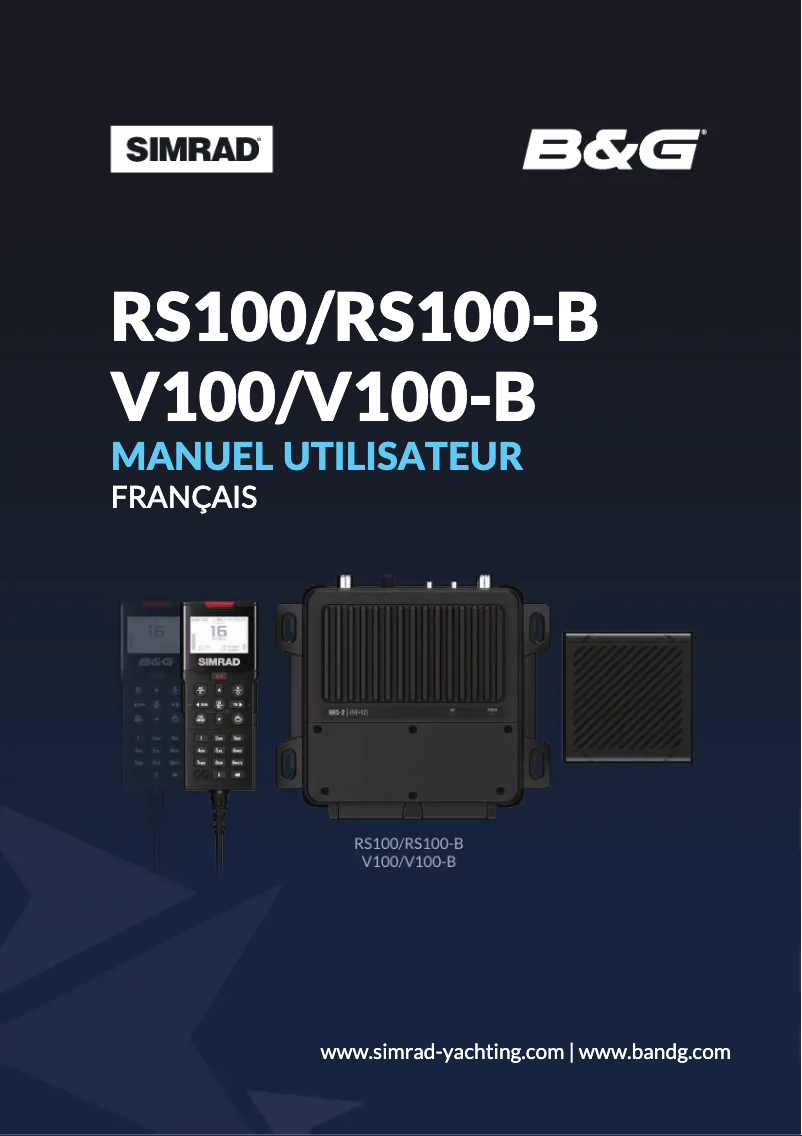 Page n°1 - Manuel utilisateur Simrad RS100