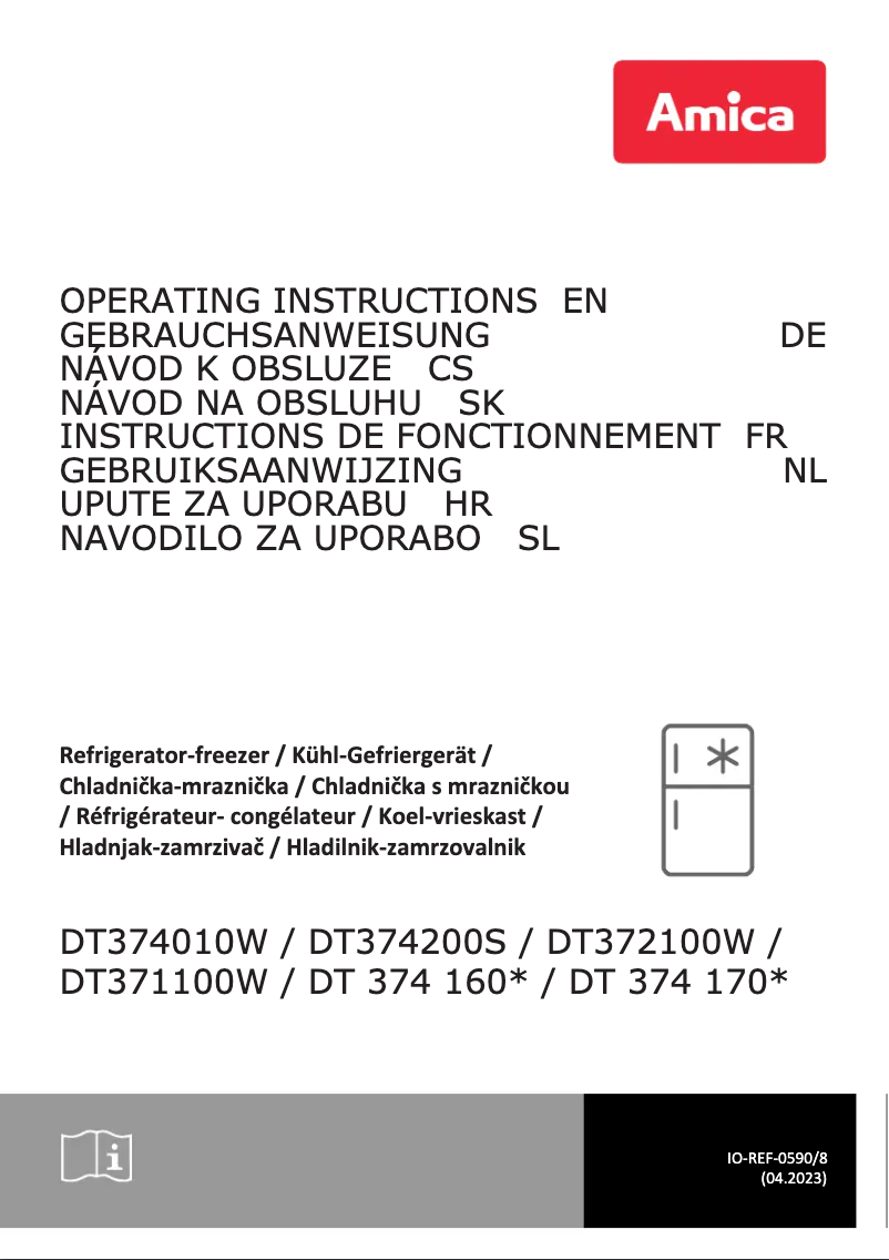 Page n°1 - Manuel utilisateur Amica DT 374 170 W