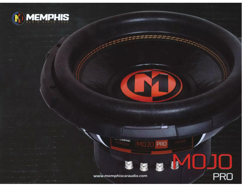 Page n°1 - Manuel utilisateur Memphis Audio Mojo Pro MJP1244