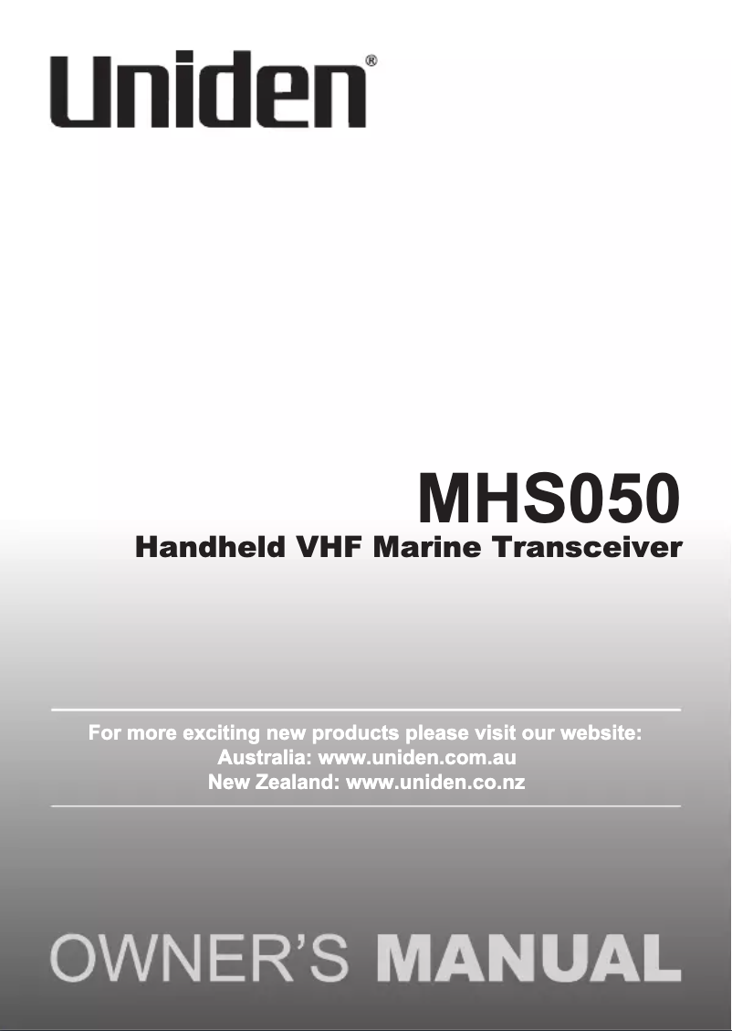 Imagen de la primera página del manual del dispositivo MHS050