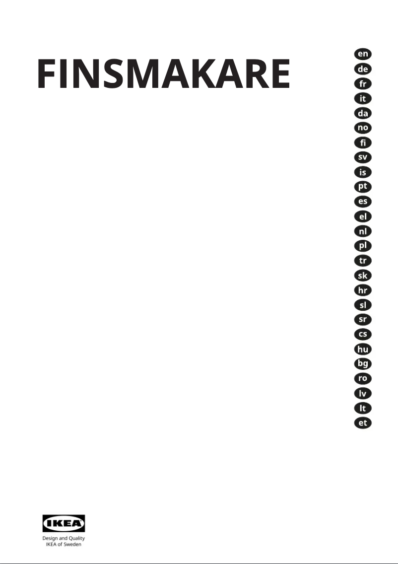 Image de la première page du manuel de l'appareil FINSMAKARE 303.921.91