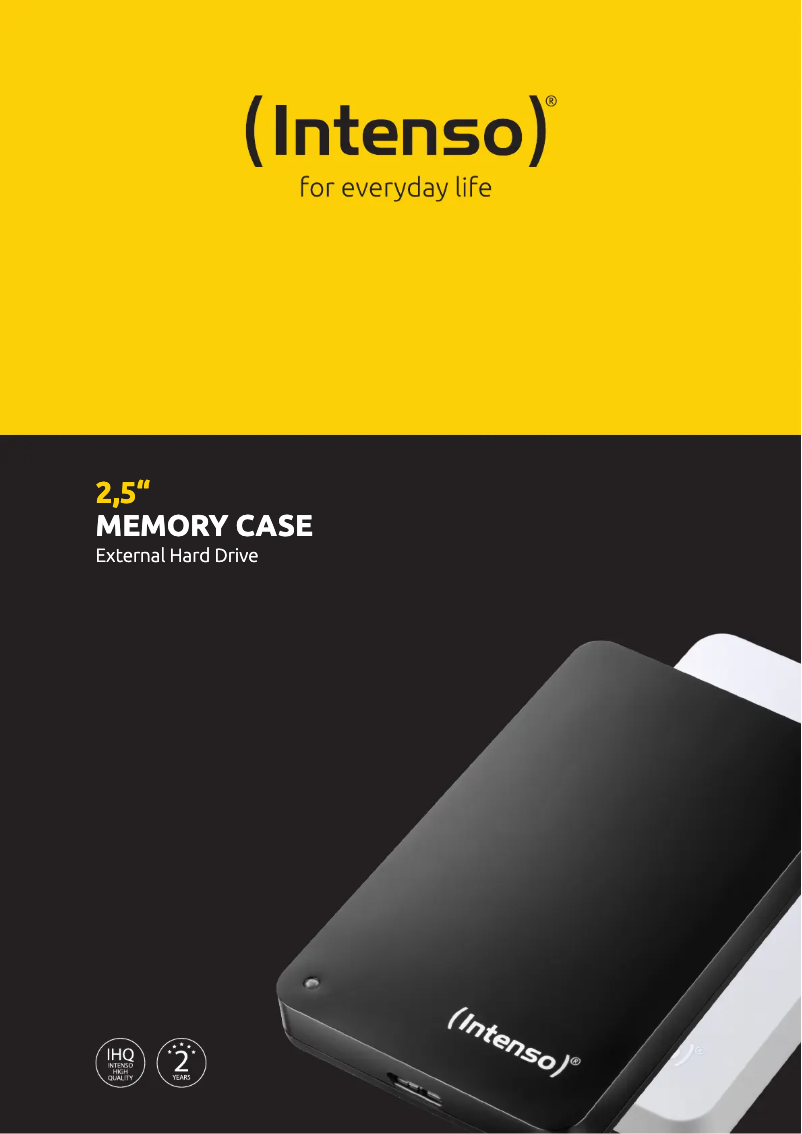 Imagen de la primera página del manual del dispositivo 2,5" memory case