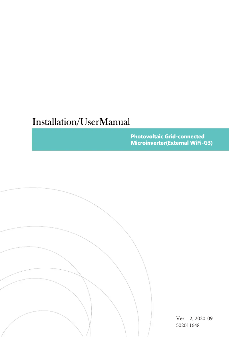 Imagen de la primera página del manual del dispositivo SUN1300G3-EU-230