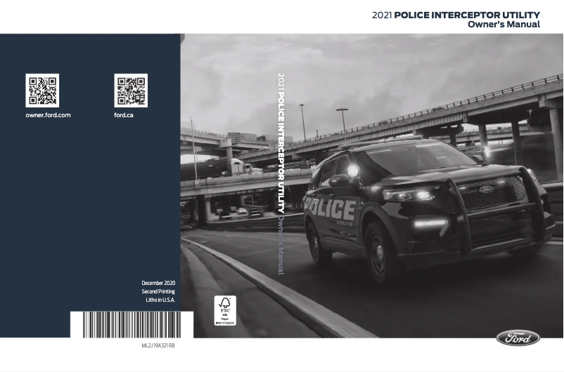Page 1 de la notice Manuel utilisateur Ford Police Interceptor Utility (2021)