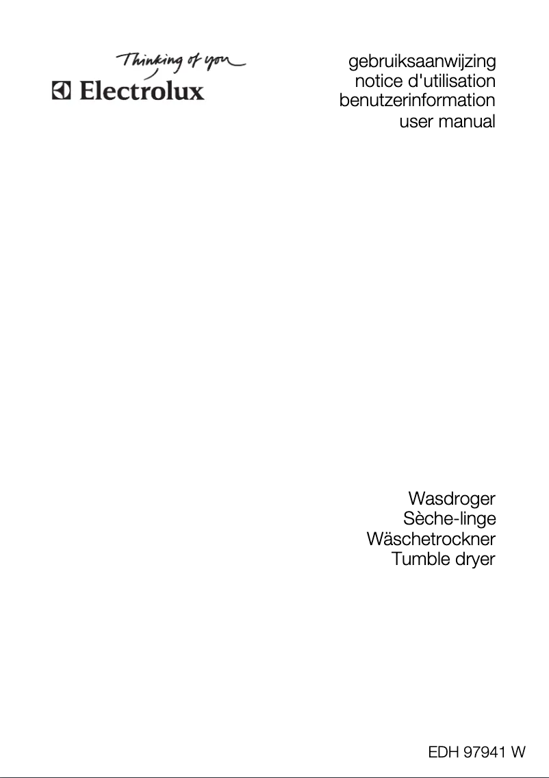 Page n°1 - Manuel utilisateur Electrolux EDH97941