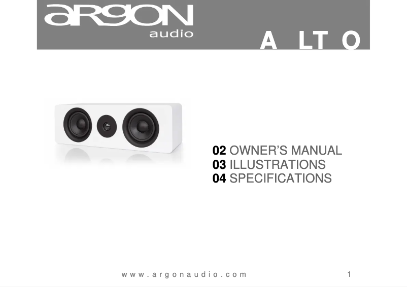 Página 1 del manual Manual de usuario Argon ALTO Center