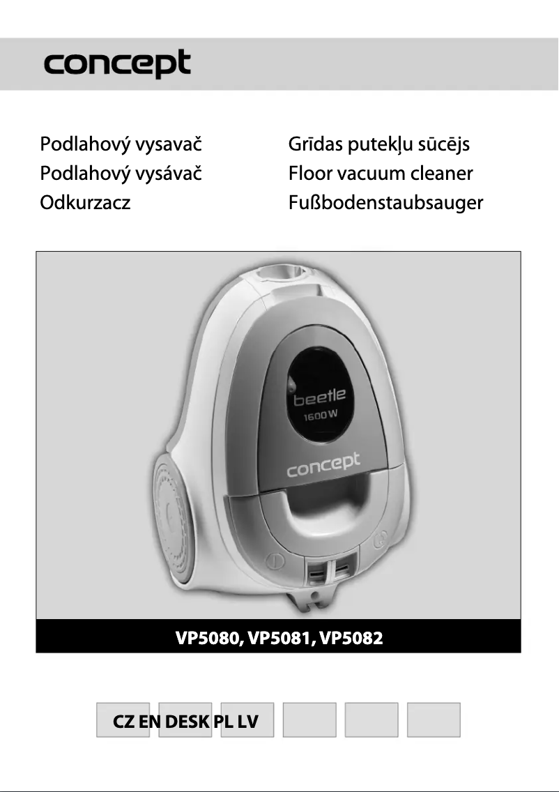 Page n°1 - Manuel utilisateur Concept VP-5082